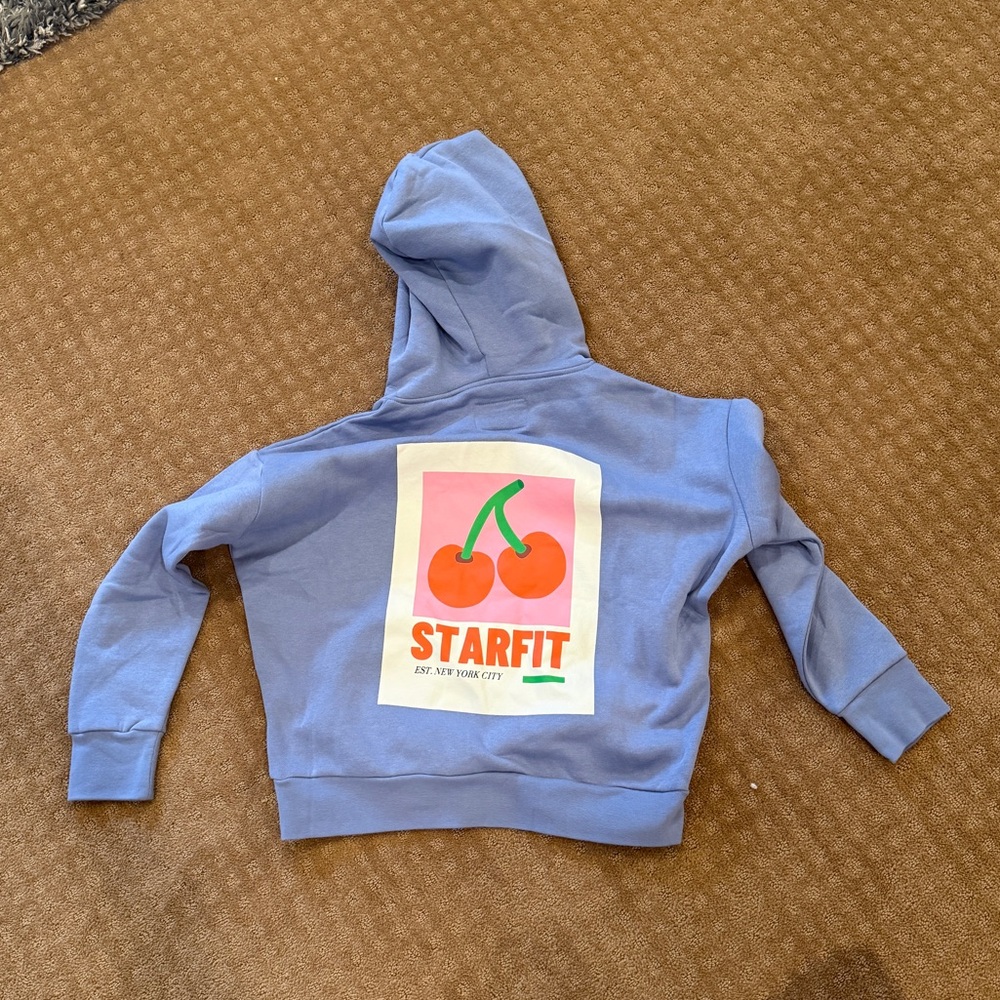 Light blue cherry print hoodie